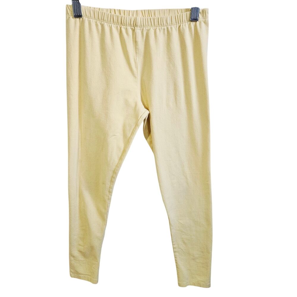 Childrens Place Size L 10/12 Leggings Pastel Yellow Simple Casual Basic Everyday